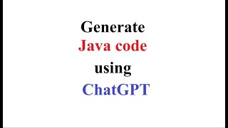 Create Java code using ChatGPT, #Java #Selenium #TestAutomation #ChatGPT