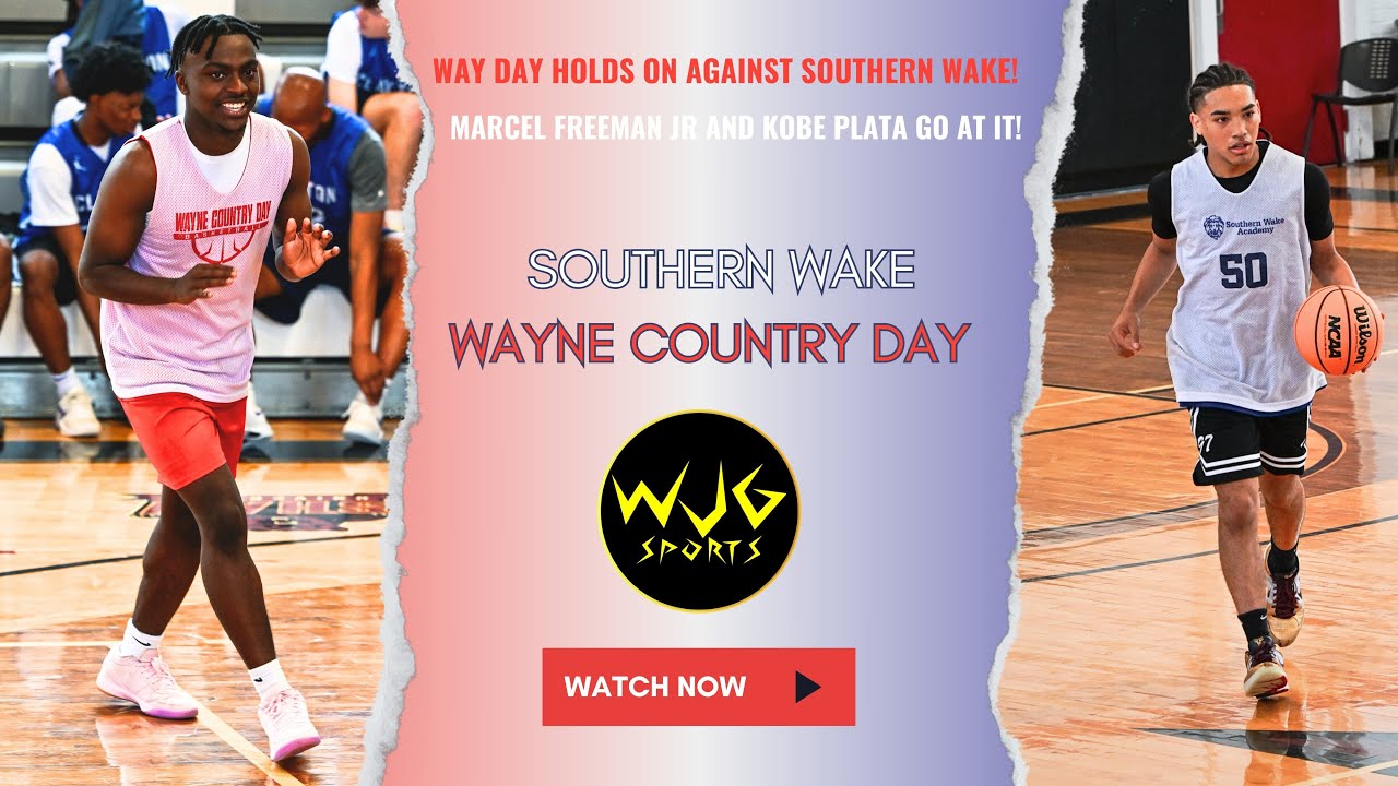 Wayne Country Day holds on to beat Southern Wake at Shaw team camp! Marcel and Kobe Plata go at it!