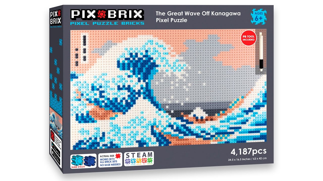 Great Wave Puzzle - Pix Brix – BlasterChile
