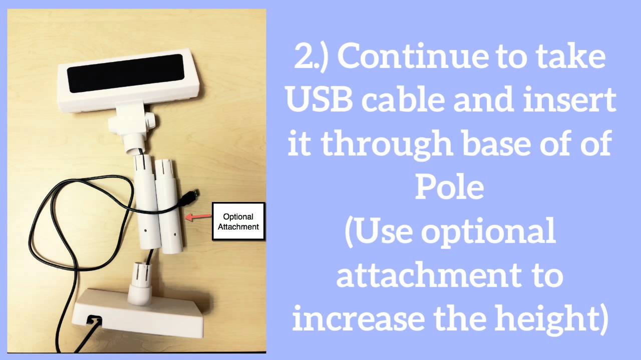 How to Setup Display Pole for the Clover POS station - YouTube