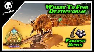 The BEST Location To Find DEATHWORMS In Scorched Earth - Best FARMING Spots | ARK: Survival Ascended