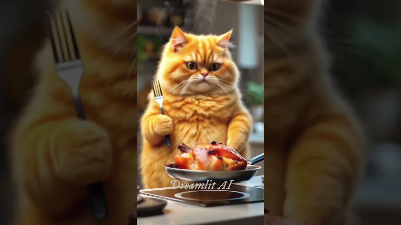 AI Generated Animation | Dreamlit AI | Cute Cat Loop #1