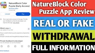 NatureBlock Color Puzzle App Real Or Fake | NatureBlock App  Withdrawal | NatureBlock Color Puzzle screenshot 1