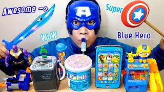 파란 젤리 초코 아이스크림 먹방 ASMR BLUE JELLY CANDY CHOCOLATE ICE CREAM MUKBANG アイスクリーム 冰淇淋 Kem cây ไอศกรีม