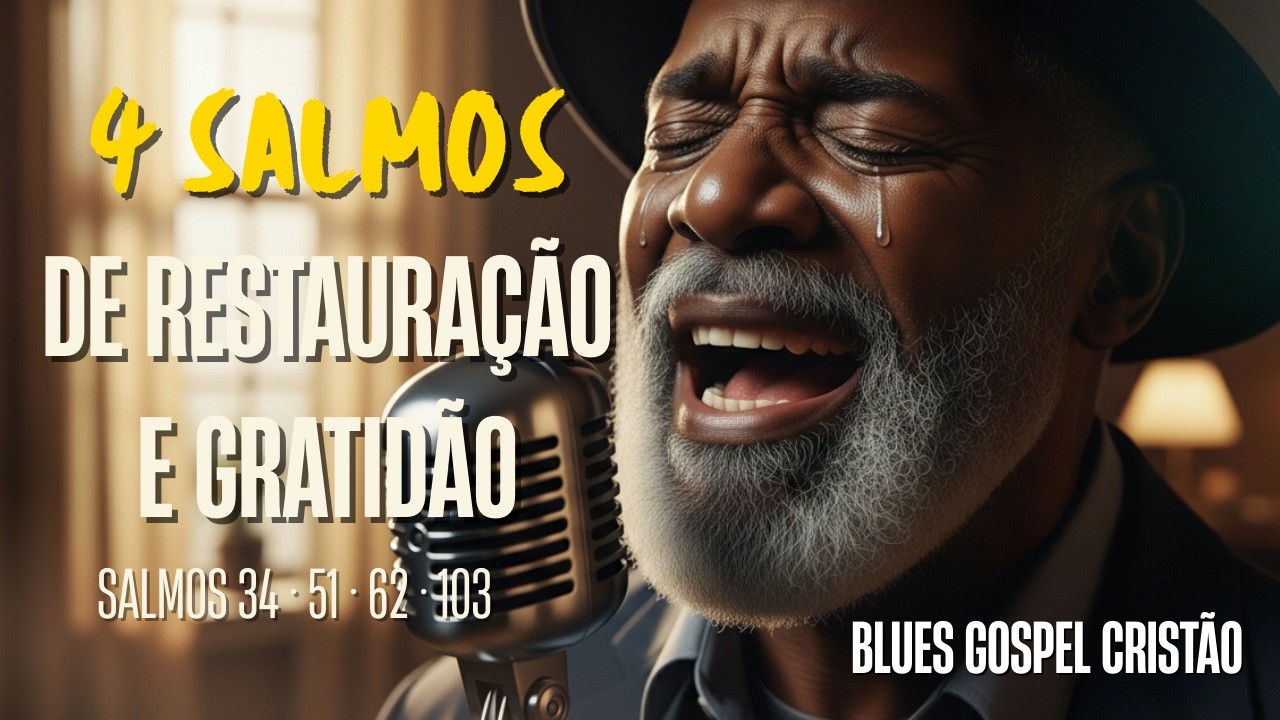 4 Salmos de Restauração e Gratidão | Salmos 34, 51, 62 e 103 Cantados em Blues Gospel | Água Viva