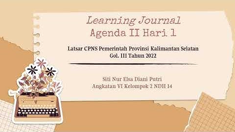 Learning Journal: Agenda II Hari 1 - Core Values ASN BerAKHLAK
