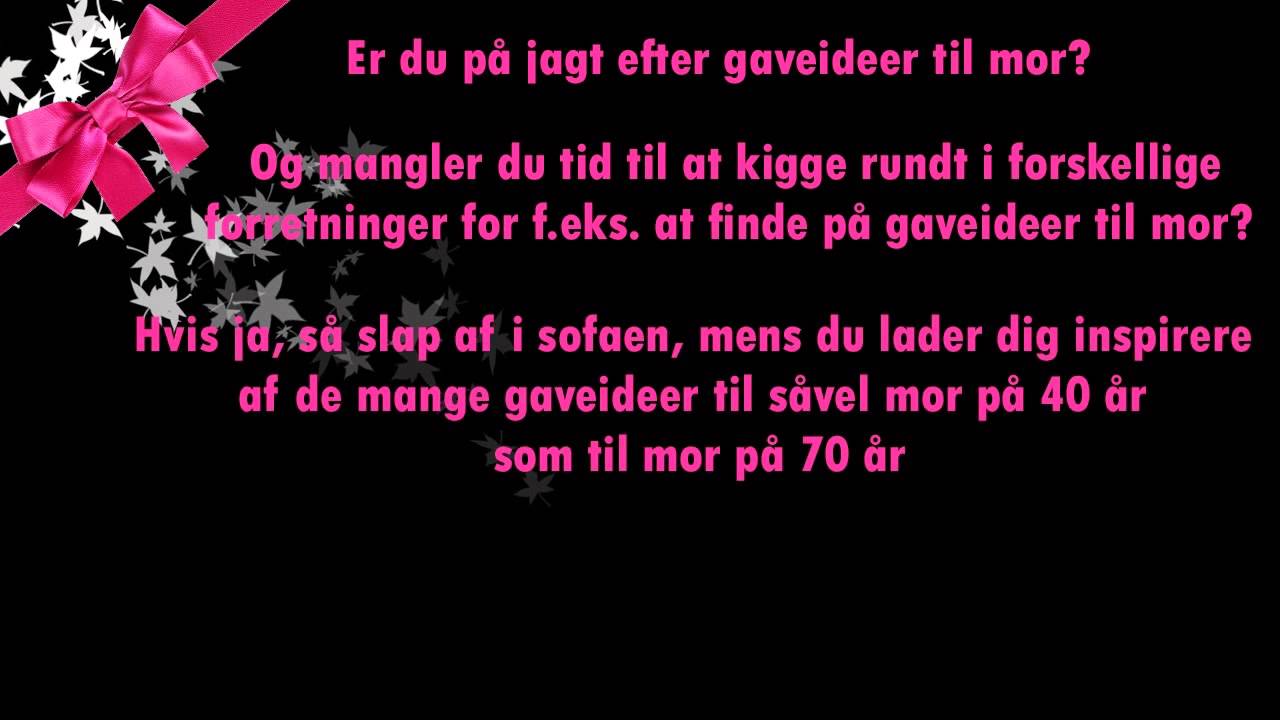 Gaveideer til mor