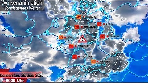 Wettervorhersage für heute (Dienstag, 24.06.2025) und der kommenden 4 Tage bis Samstag (28.06.2025)