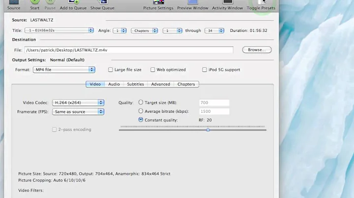 Rip DVDs to your Mac using Handbrake