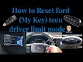 🤦‍♂️How to remove fords "mykey " (speed ,radio ,seatbelt) limiter feature on ford, truck, car,suv