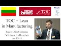 TOC   Lean in Manufacturing - Supply Chain Conference in Vilnius, Lithuania