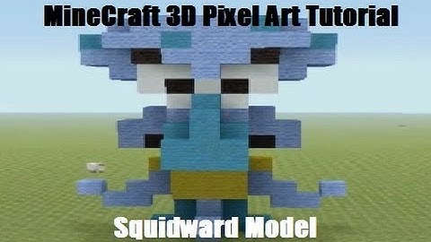 MineCraft 3D Pixel Art Tutorial - Squidward Model