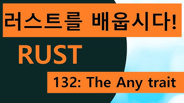 프로그래밍 언어 러스트를 배웁시다! 132 Easy Rust in Korean: The Any trait