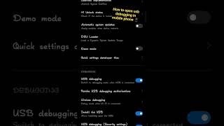how to open debugging on mobile phone #music #usbdebugging #tech #song