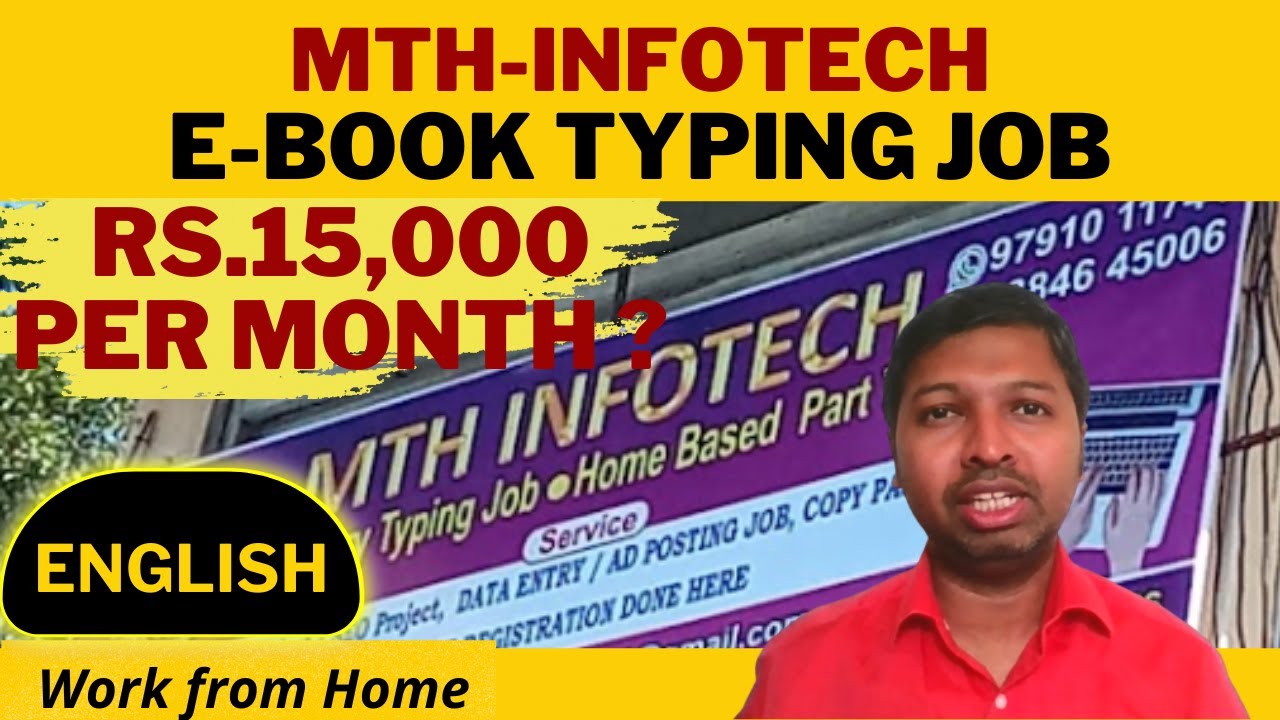 157 Work from Home Job English MTHInfotech EBook Typing Job