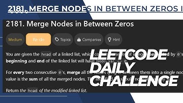 2181. Merge Nodes in Between Zeros