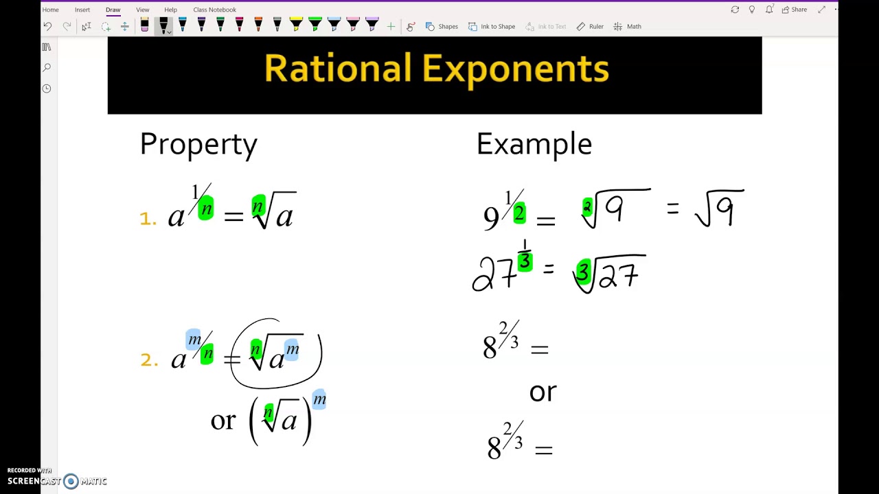 homework #9 1 rational exponents