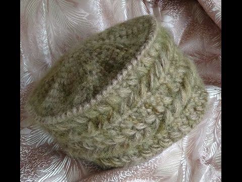 Женская шапка крючком на зиму схема и описание