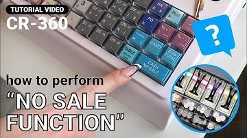 How to run “No sale Function” for the Nadex CR360 Cash Register Tutorial and Demonstration