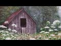 Rustic Barn in Wildflowers Landscape Acrylic Painting Tutorial LIVE