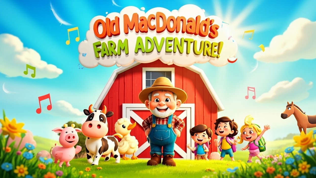 Old MacDonald’s Farm Adventure | Nursery rhymes and kids song.