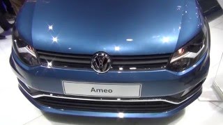 All New Volkswagen Ameo in Blue Silk at 2016 Auto Expo