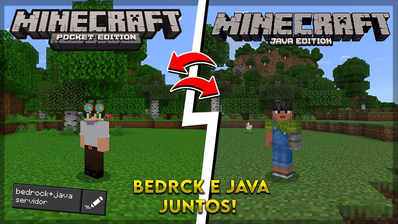 COMO JOGAR MINECRAFT BEDROCK, MCPE E JAVA JUNTOS EM UM SERVIDOR DE GRAÇA!!!  [ATUALIZADO] 