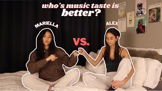 who has the better MUSIC TASTE?? ft.Mariella