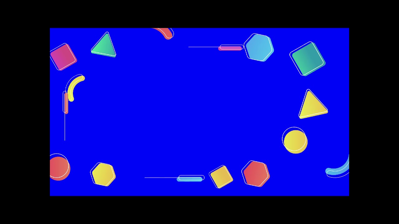 RETRO SHAPES OVERLAY BLUE SCREEN/ USE CHROMA KEY/ FREE DOWNLOAD/ FOR CONTENT CREATORS