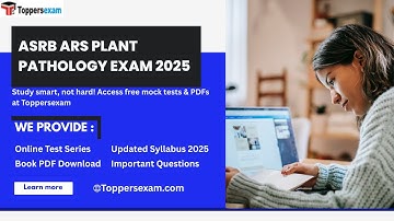 asrb ars 2025 | asrb ars eligibility 2025 | asrb ars syllabus 2025