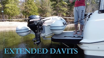 EXTENDED DINGHY DAVITS IN ACTION