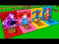 SURVIVAL INSIDE SECRET BASE of Poppy Playtime | Huggy Wuggy | LILY LOVE BRAIDS | Minecraft