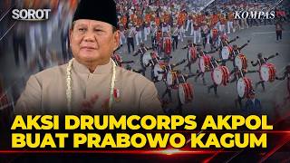 Applause! President Prabowo Watches the Police Academy Drum Corps Performance at the 81st Indones...
