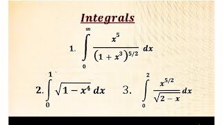 || Evaluation of integrals using the concept of beta and gamma functions ||