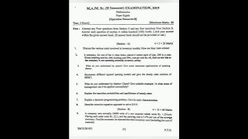 Sdsuv 2019 Operation Research-II Question paper#shorts#trending#playlist#links is in comment box👉