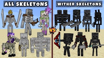 All Skeletons vs All Wither Skeletons – Mutant & Titan Skeleton vs Mutant & Titan Wither Skeleton