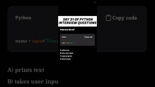 Day 31 | Python Interview prep | Tricky question #shorts #shortvideo #ytshorts #effectking #trending Wealth