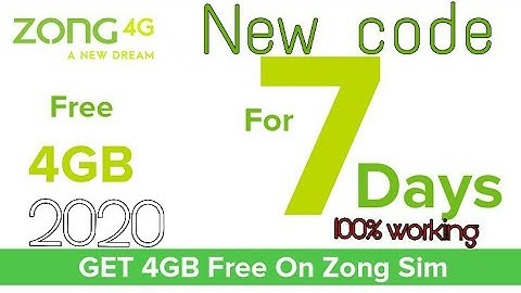 Zong Free internet 2020 100% working by||prince 4 Tec