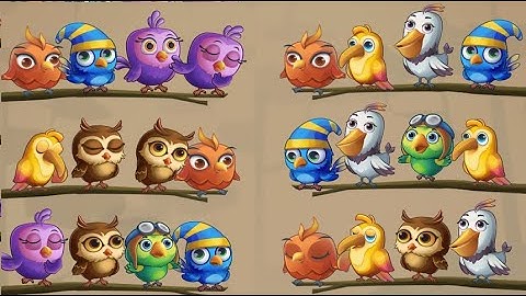 BIRD SORT PUZZLE : COLOR GAME - LEVEL 1 TO 21 COMPLETED