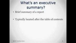 Preparing Executive Summaries | Episode 14