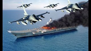 10 minutes ago! The heroic action of an F16 jet destroying an aircraft carrier in the Red Sea.ARMA3