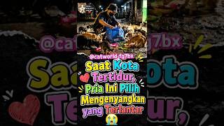 When the City Sleeps, This Man Chooses to Feed the Abandoned 😭 #viral #funny #fyp #shorts #cat