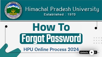how to forget password HPu student portal @ABTechz