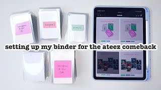 ☼ setting up my binder for the ateez comeback ☀︎ golden hour pt. 5 ☼