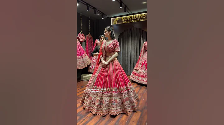 From Kundans bridal couture Chandni chowk Delhi best bridal lehenga collection ❤️#wedding #lehenga
