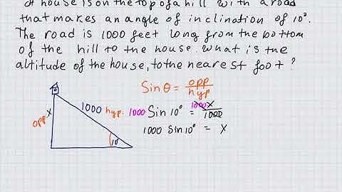 Calculating altitude using trig
