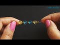 ⚜️Flower Bracelet with Big Crystals for Beginners/Pulsera con grandes Cristales/Tutorial diy