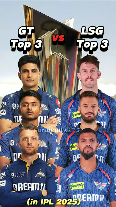 GT Top 3 vs LSG Top 3 in IPL 2025 After 13 Matches 🔥