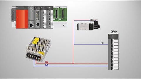 Đấu Nối Output PLC Q Mitsubishi QY40P Điều Khiển Van Khí Nén