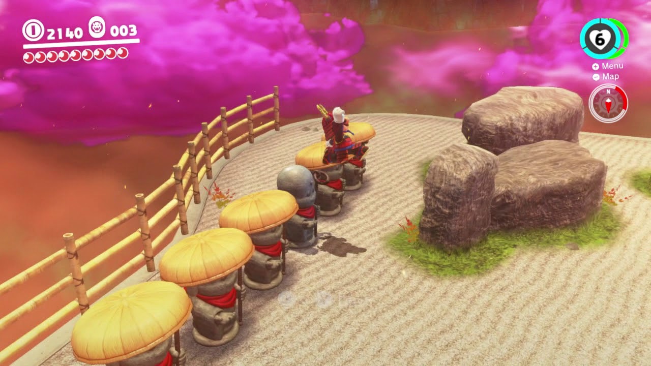 Super Mario Odyssey Bowser's Kingdom Moon 24 Jizo All in a Row